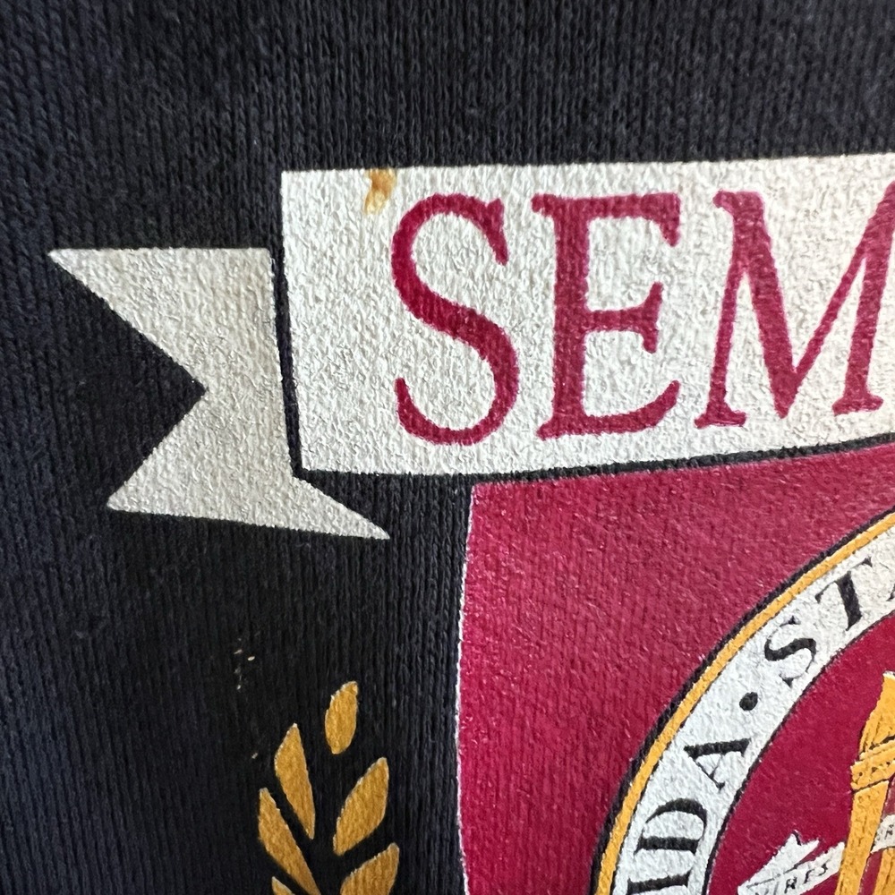 Vintage 90s FSU Florida State Seminoles‎ Sweatshirt Black Men Women USA - Picture 11 of 11